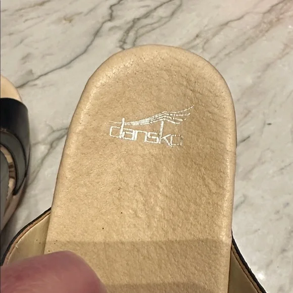 Dansko Karena Real Leather Slide Sandals with Buckle Detail - Picture 8 of 14